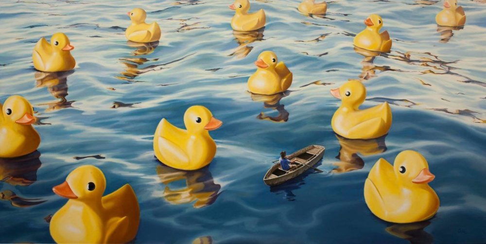 Фон с уточками