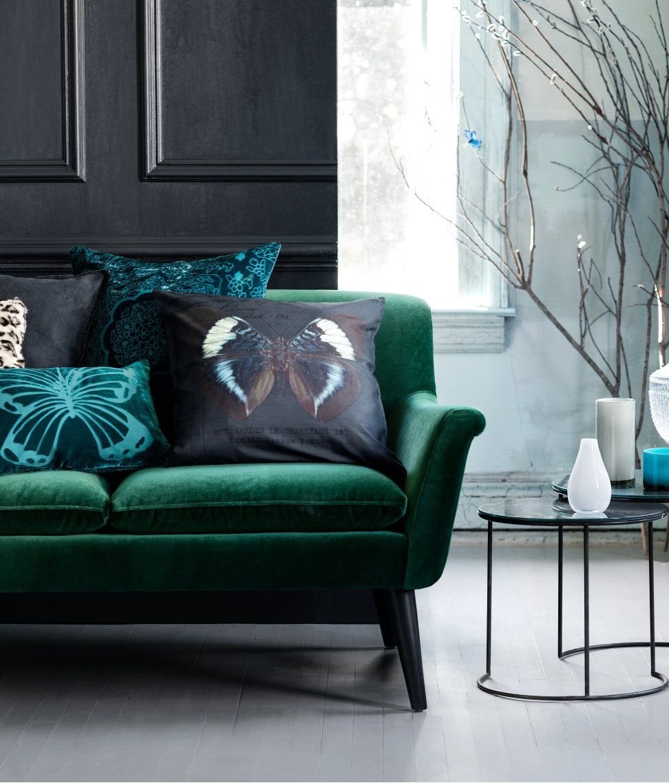 Зеленое кресло в интерьере