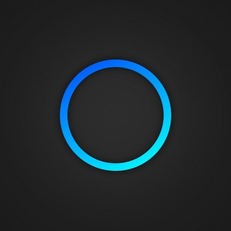 Синий круг на черном фоне