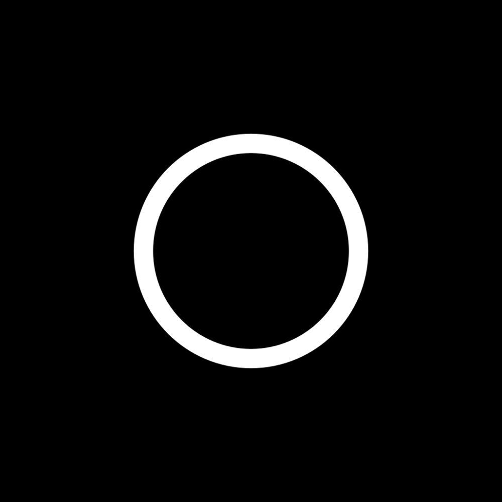 Белый круг на черном фоне