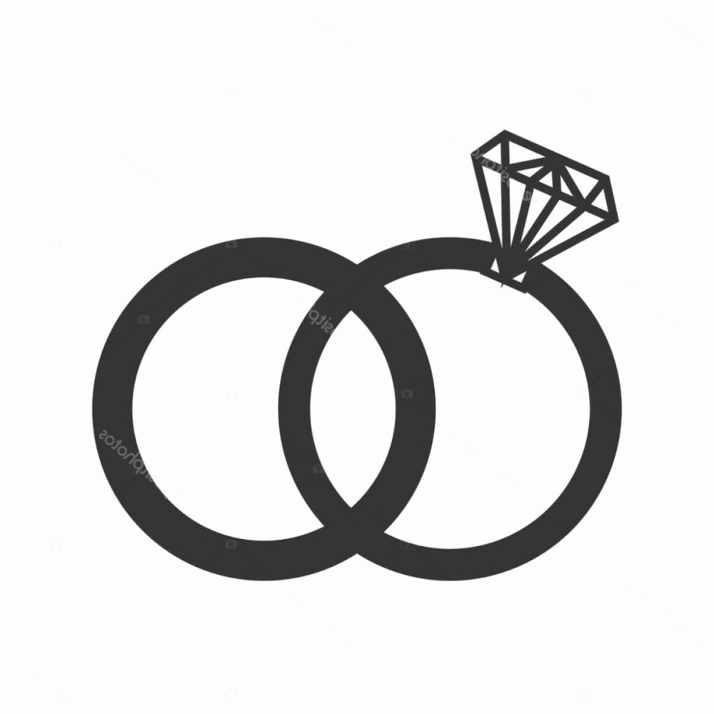 Свадебные кольца трафарет