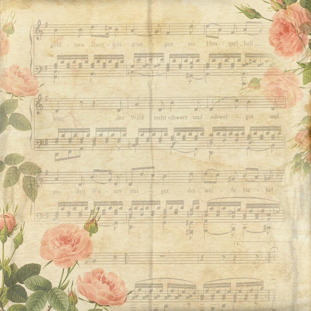 Винтажные Ноты фон