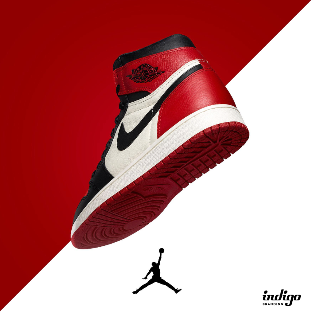 Nike Air Jordan 1 с красным лого