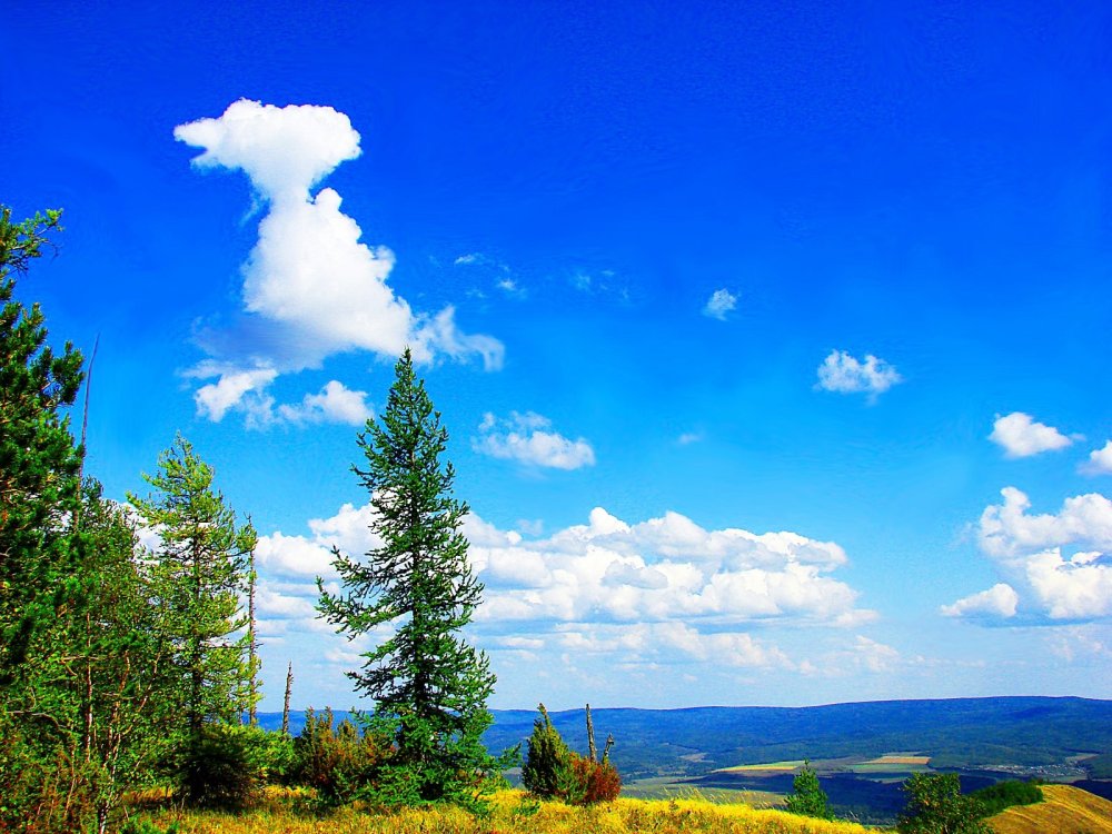 Фон голубой природный Башкирия