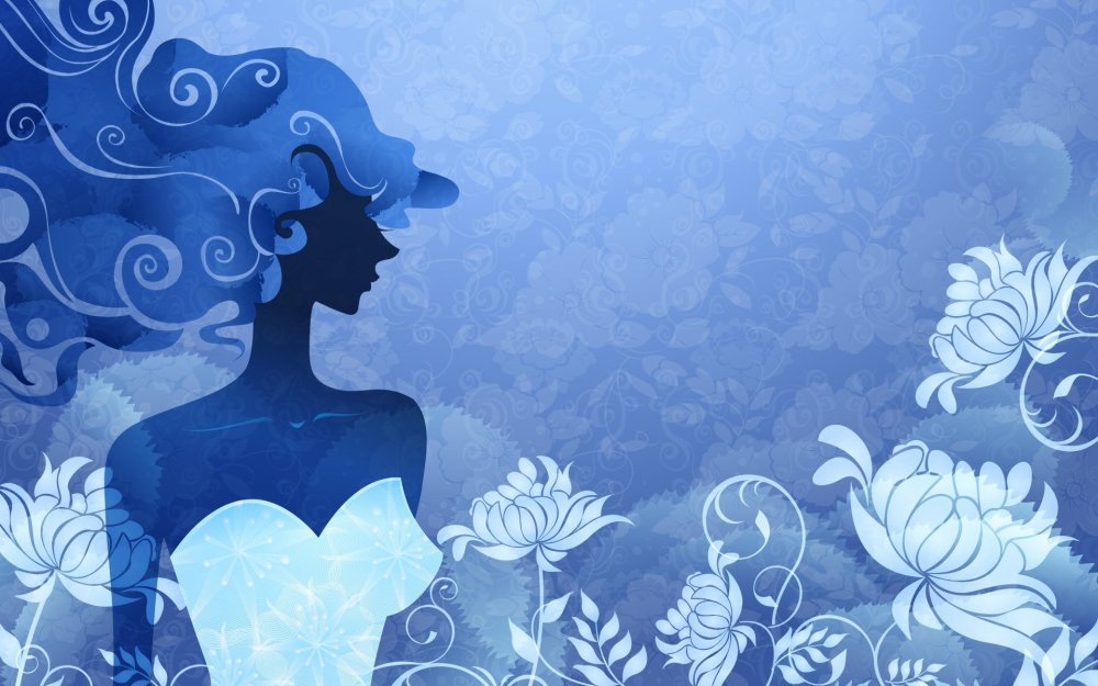 Красивый женский силуэт