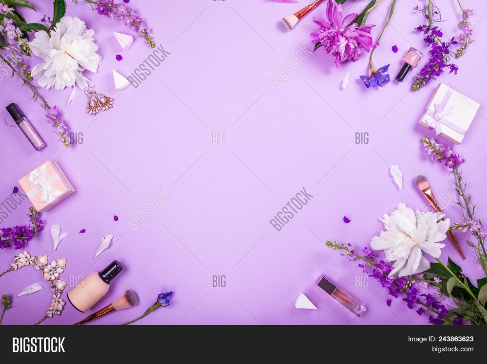 Рамка косметика цветы