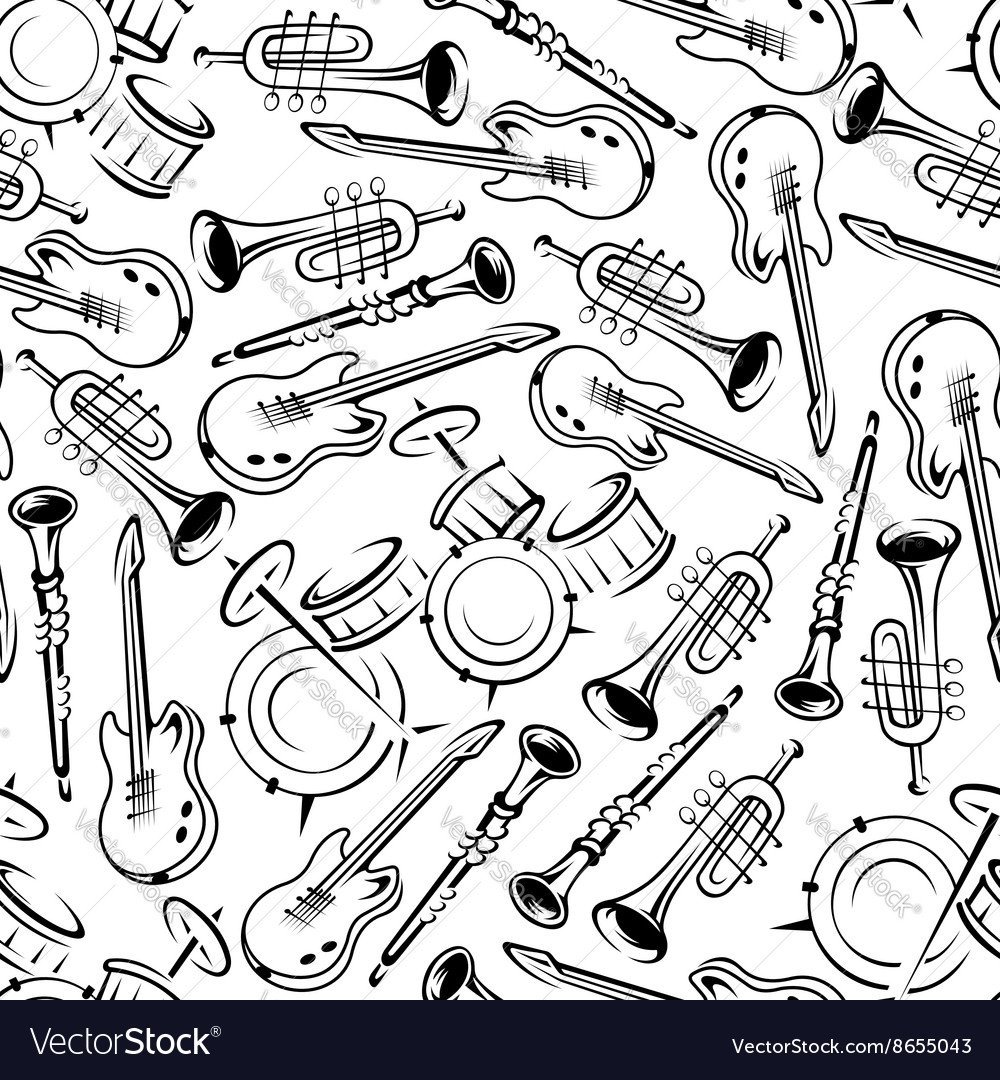 Векторные рисунки музыкальные инструменты