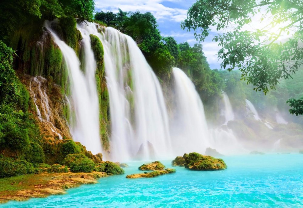 Голубой водопад