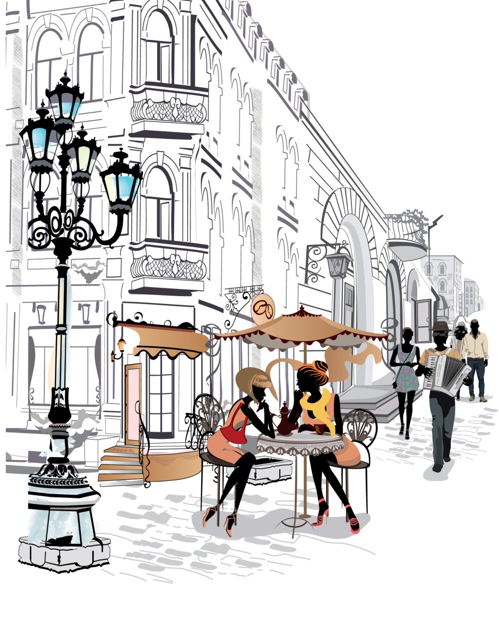 Улица кафе Париж скетчи