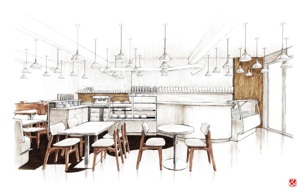 Эскиз кафе