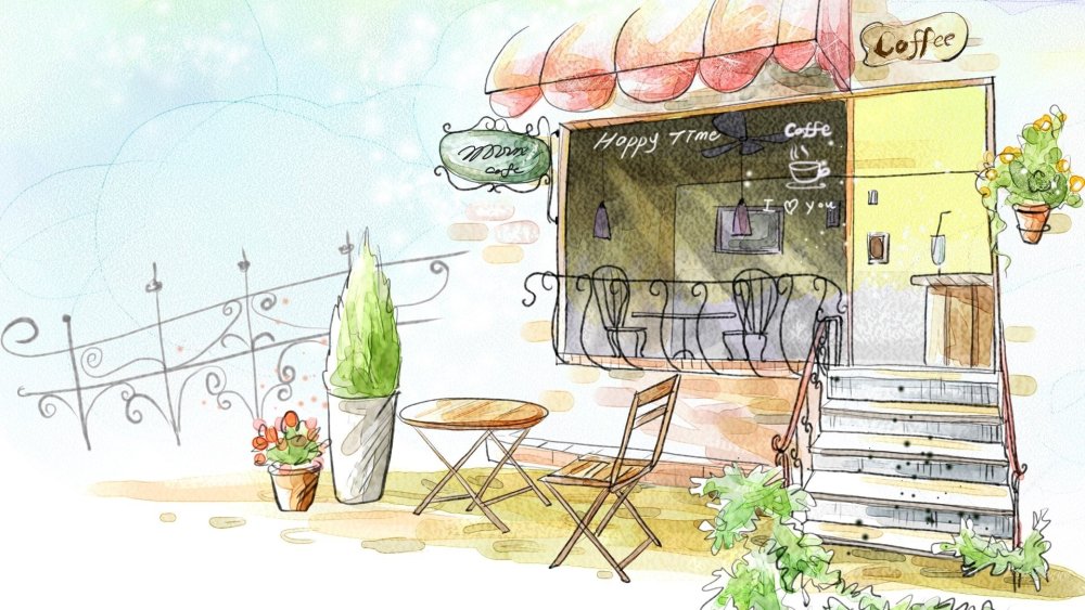 Кафе рисунок