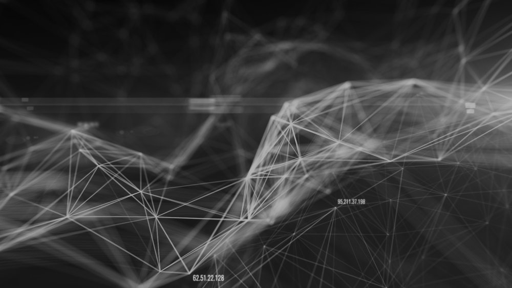 Нейросеть на черном фоне