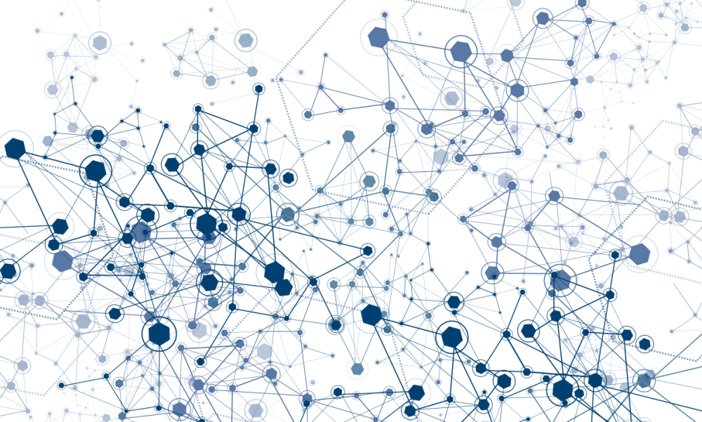 Нейронная сеть на белом фоне