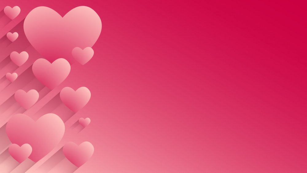 Розовый фон с сердечками