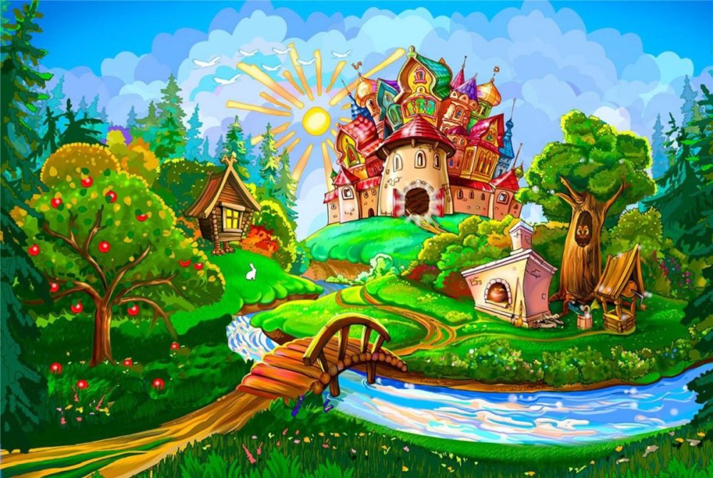 Тридевятое царство дворец акверель