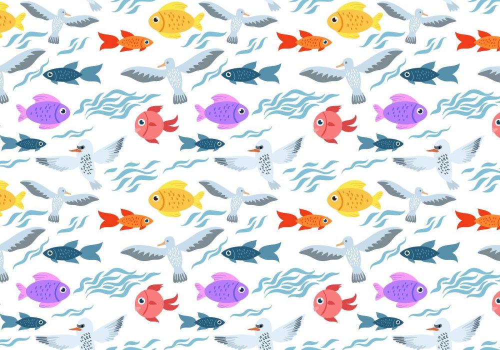 Паттерны с рыбками