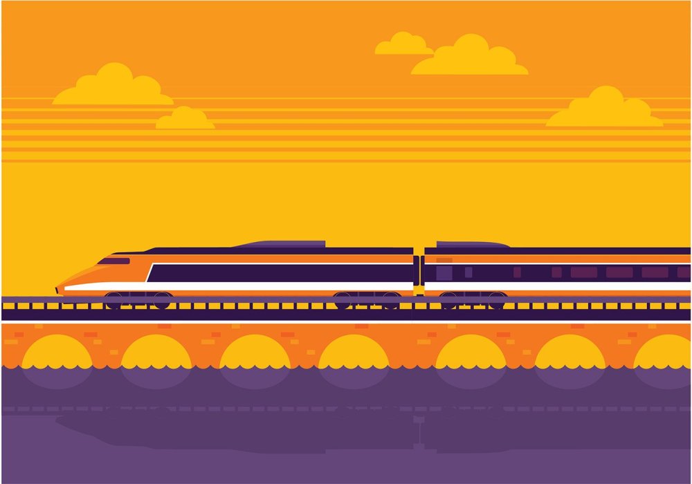 Поезд вектор