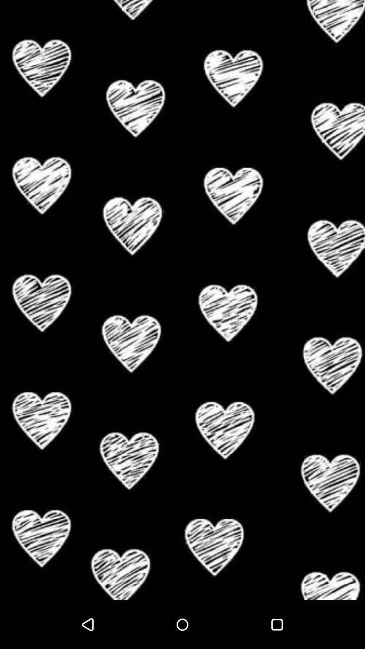 Сердце черно белое