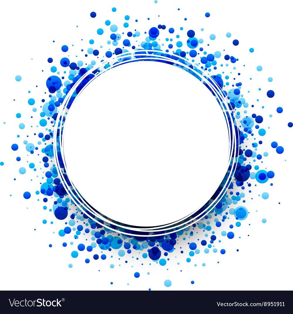 Рамка круглая голубая