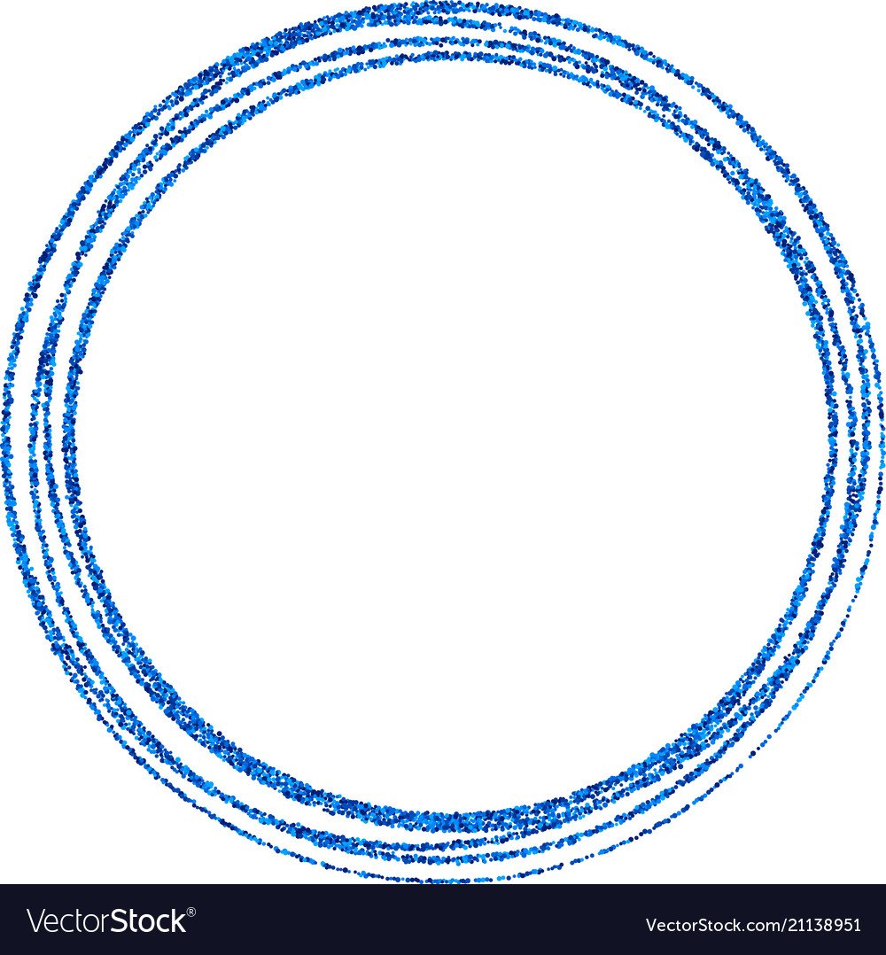 Рамка круглая голубая