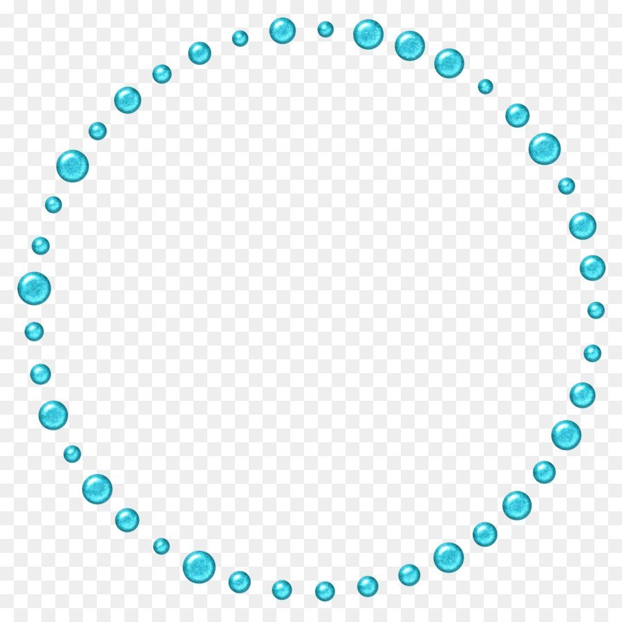 Рамка круглая голубая