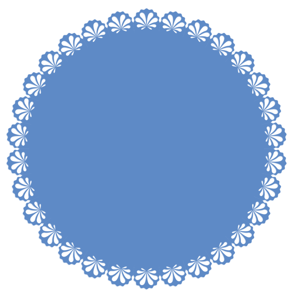 Рамка круглая голубая