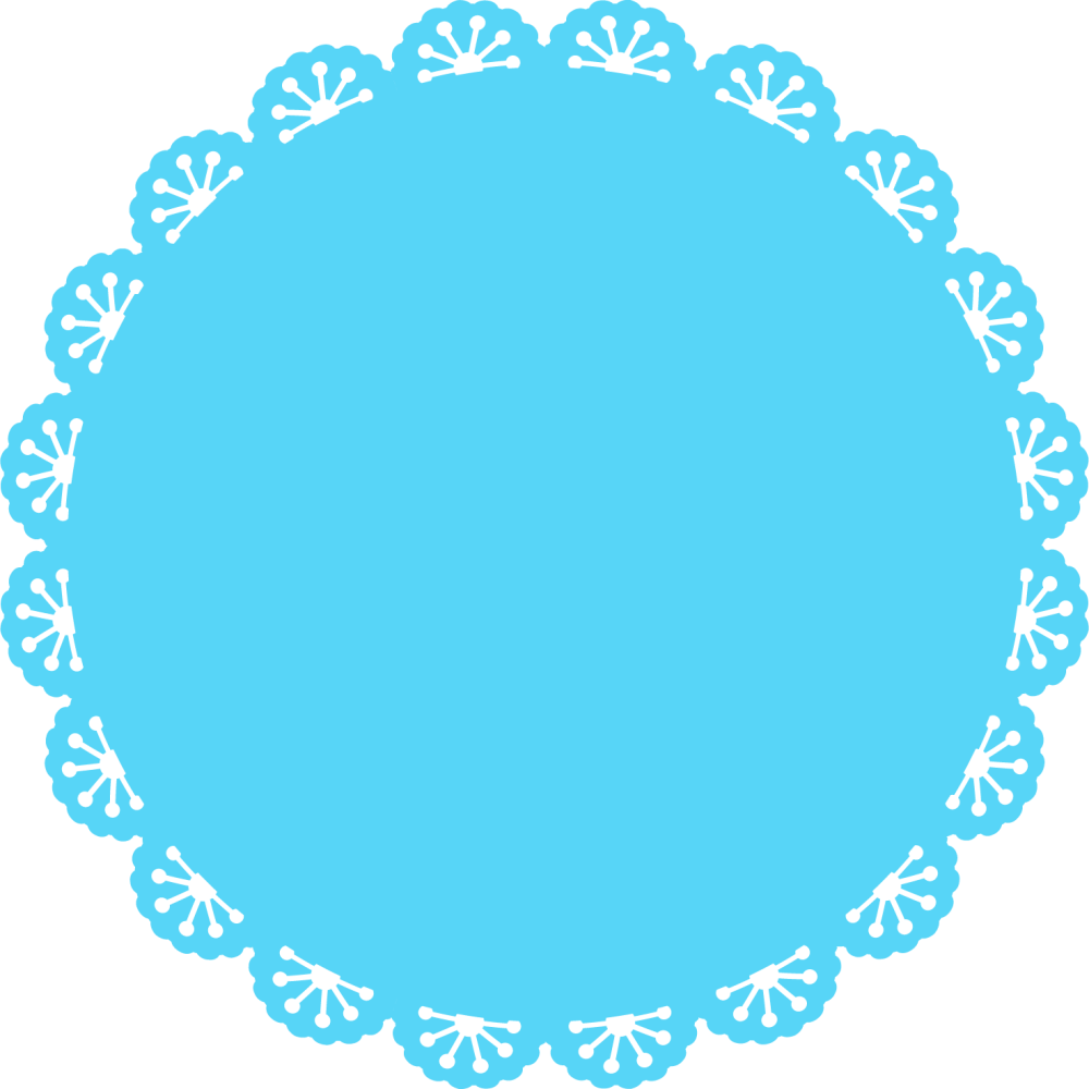 Рамка круглая голубая детская