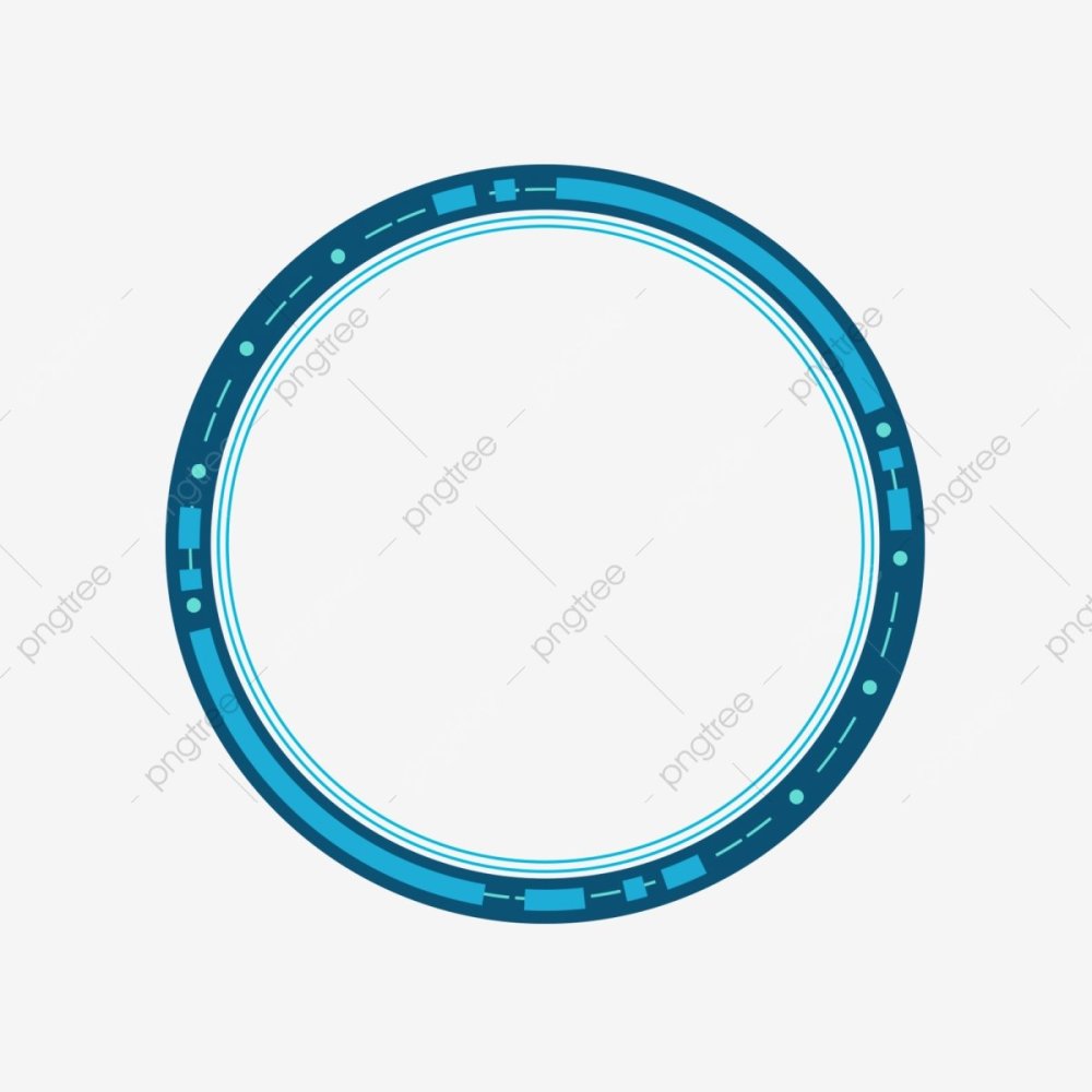 Рамка круглая голубая