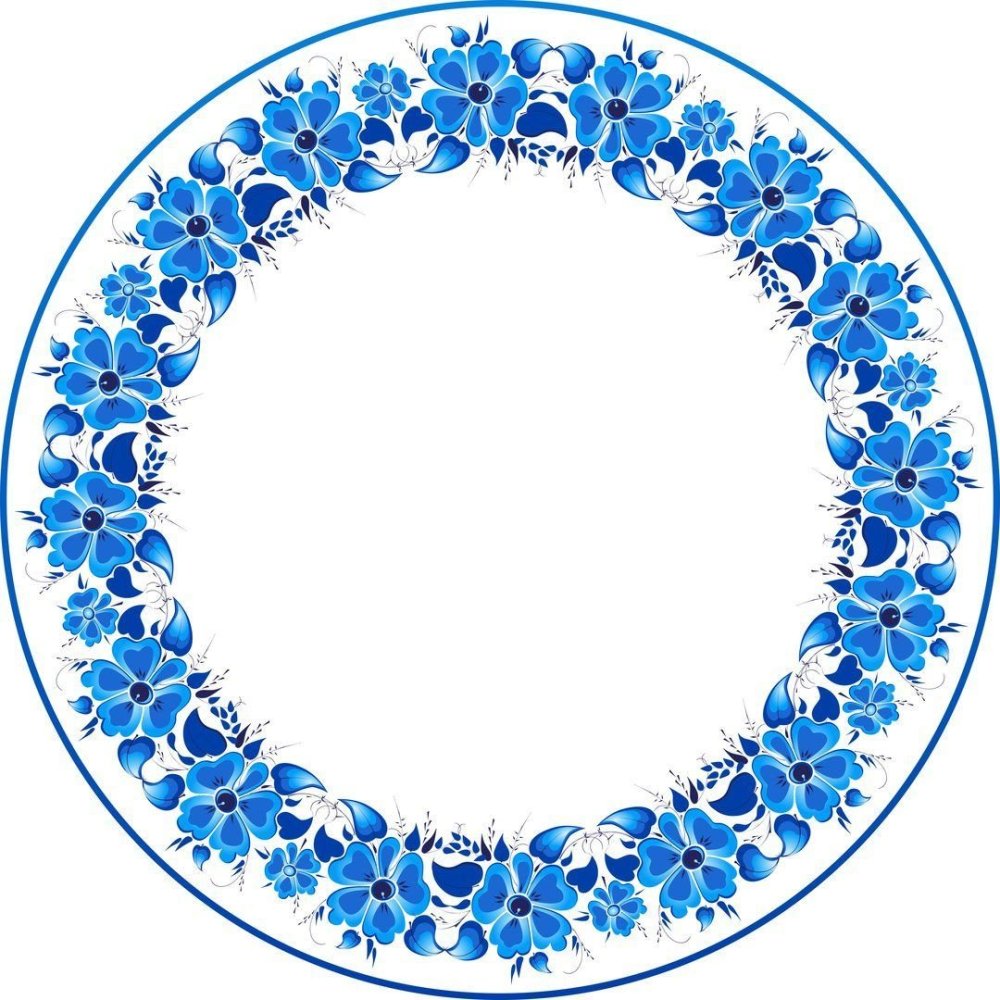 Рамка в стиле Гжель