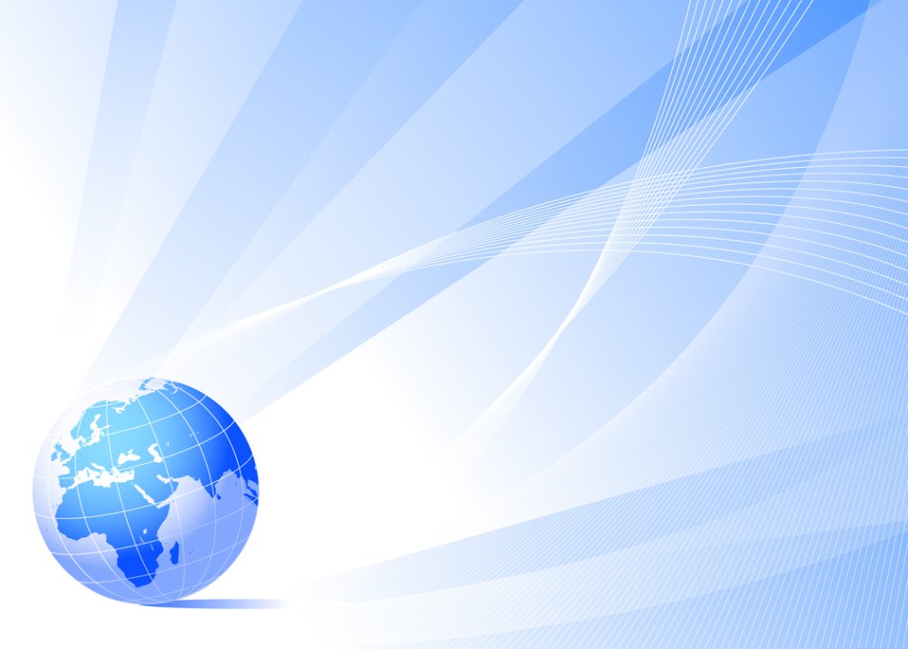 Глобус на голубом фоне