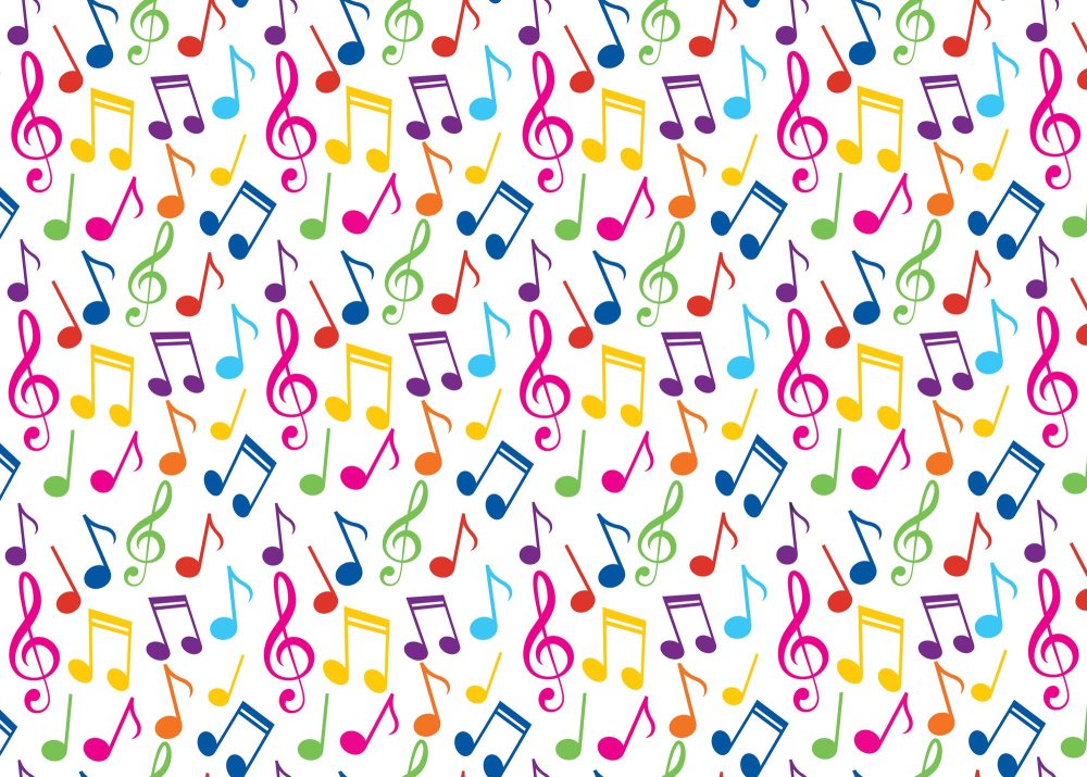 Рамка с нотами на прозрачном фоне