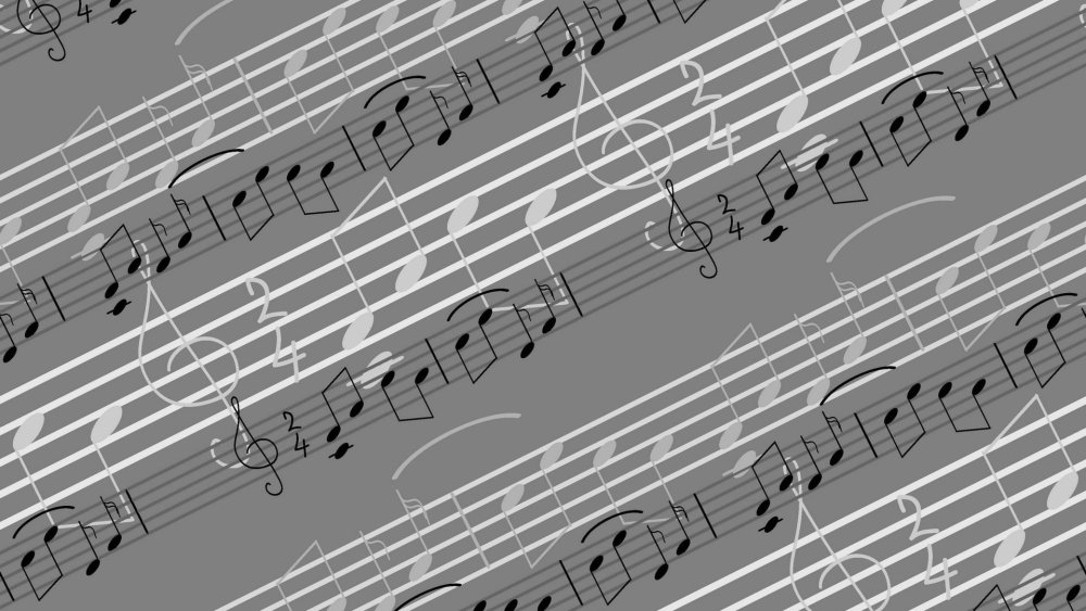 Нотный стан с нотами фон
