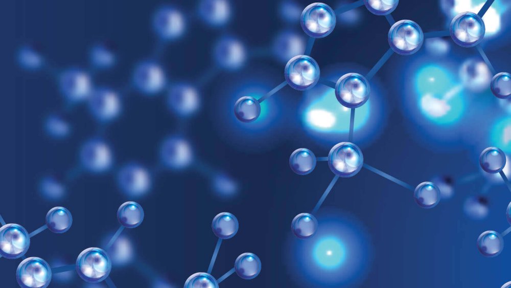 Синяя химическая молекула