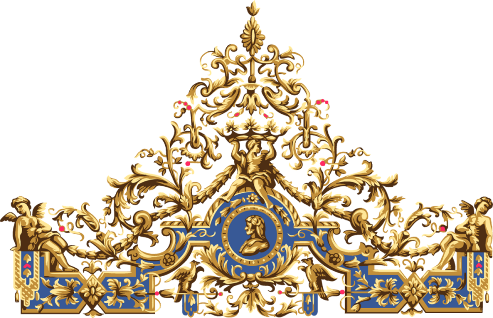 Красный фон в стиле Барокко