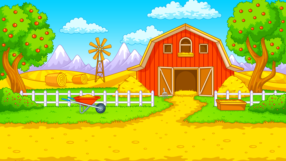Фон ферма для детей без животных