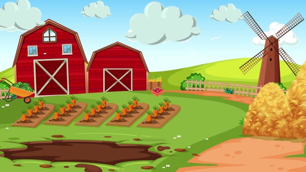 Амбар на ферме картинка