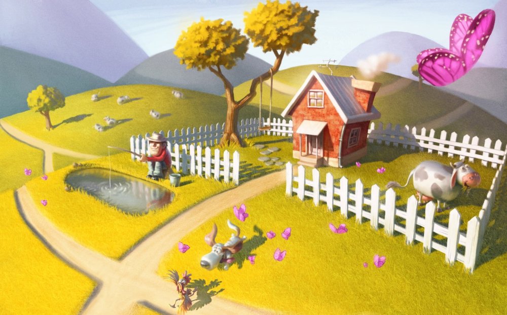 Ферма иллюстрация