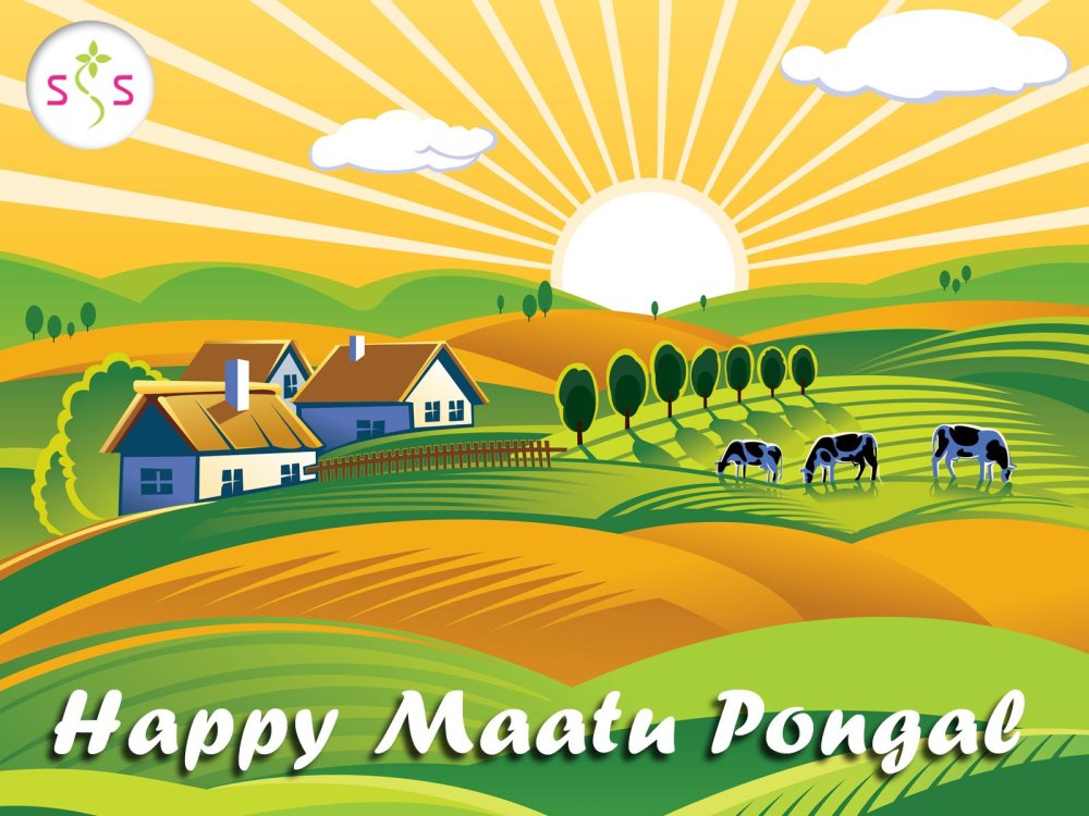 Деревенский пейзаж вектор