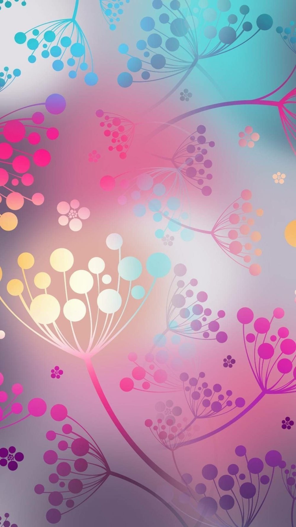 Цветочный обойный принт