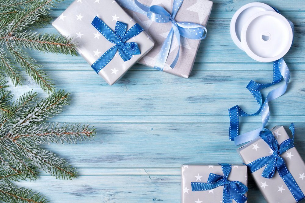 Голубые подарки на новый год
