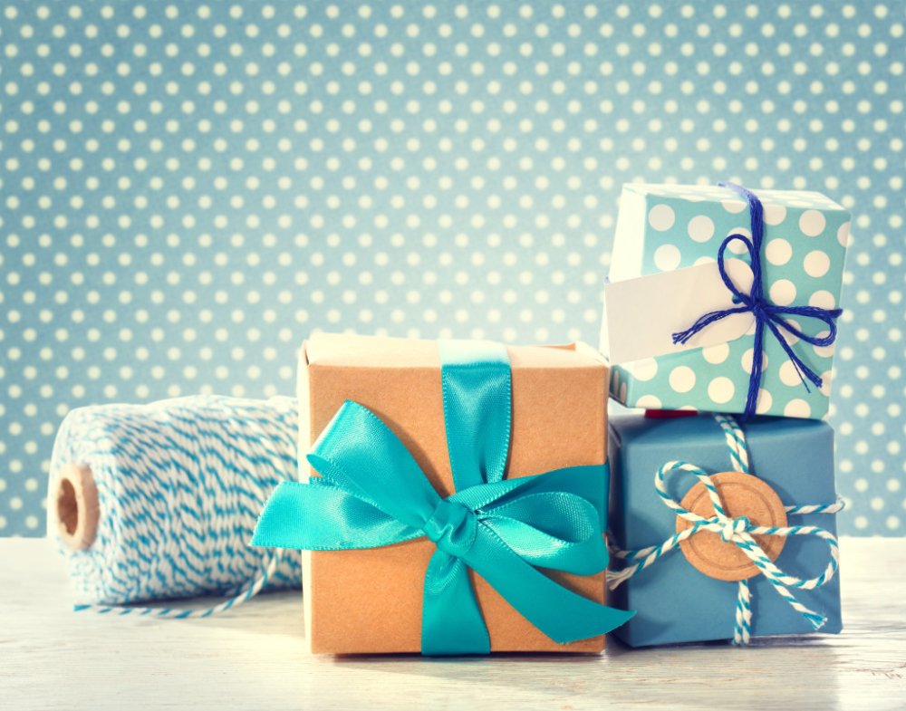 Коробка подарок бирюзовая