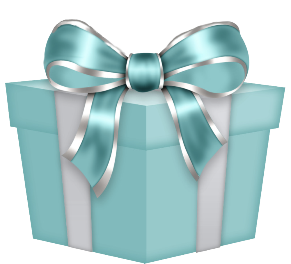 Подарок голубой