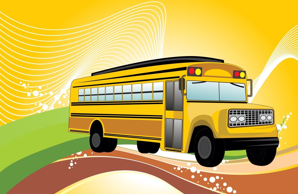 Автобусы векторный фон