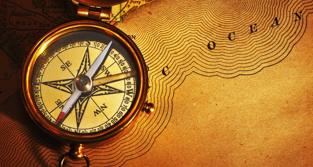 Компас бронза старинный