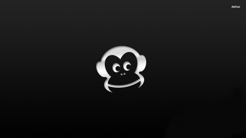 Обезьянка на темном фоне