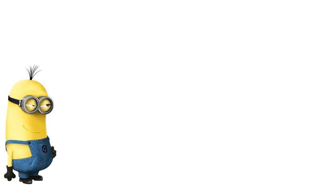Minions на однотонном фоне