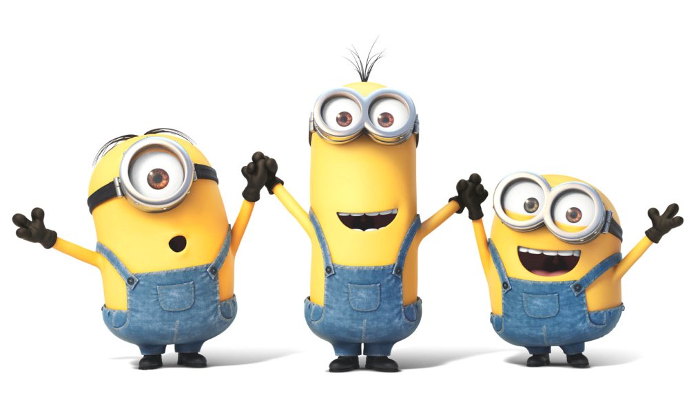Миньоны на белом фоне в хорошем качестве