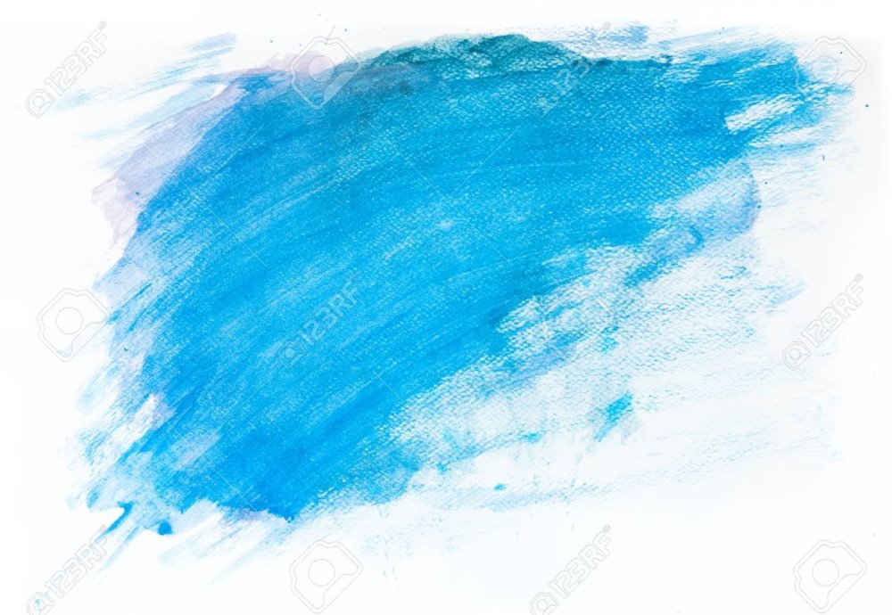Синий акварельный мазок