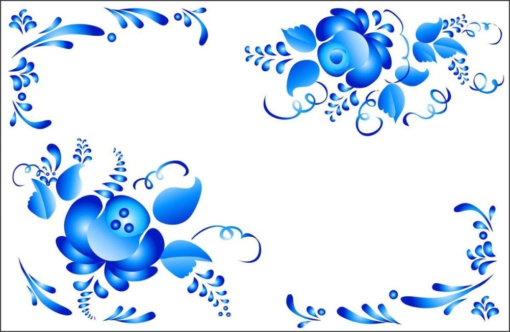 Рамка в стиле Гжель