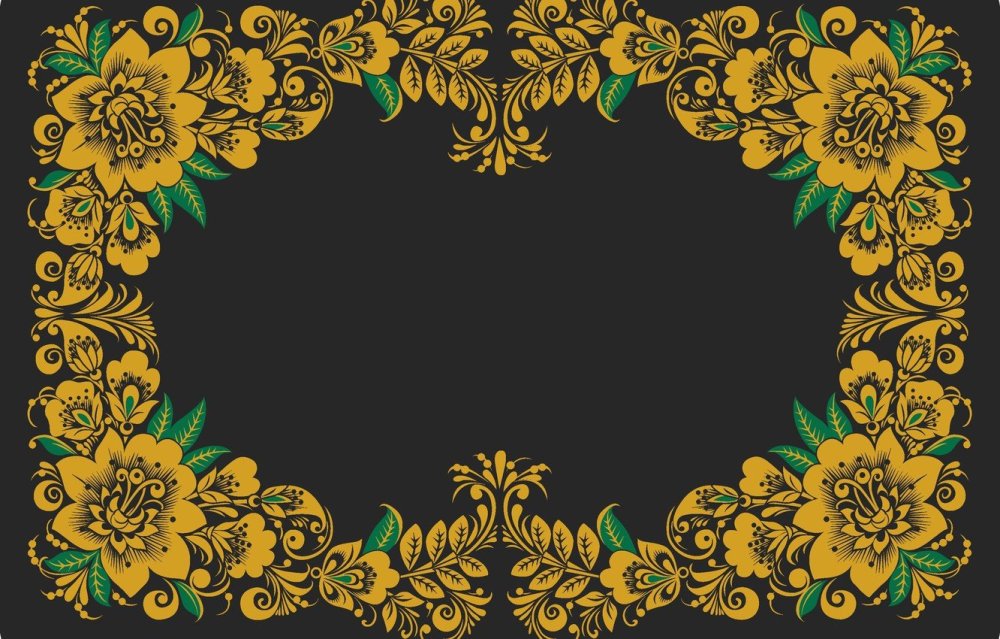 Рамка в стиле Хохлома